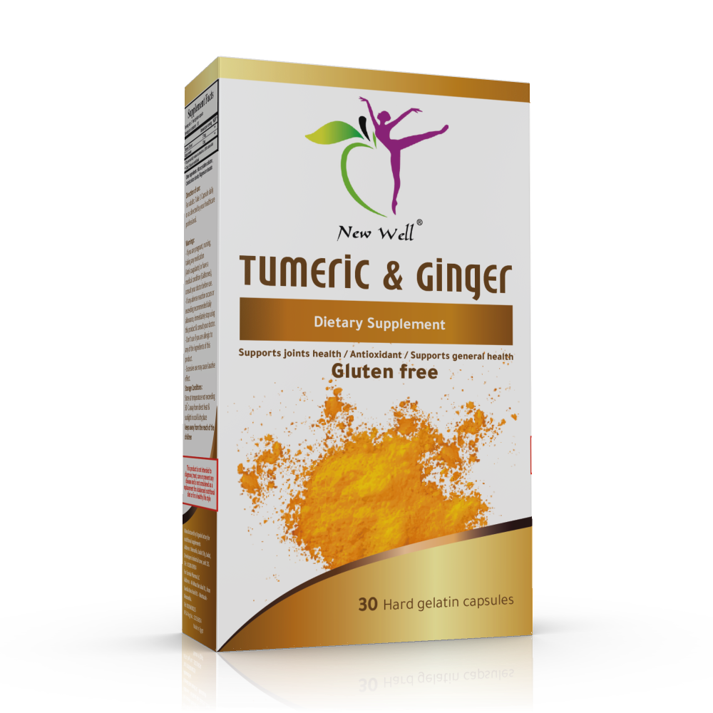 New Well Tumeric & Ginger Box 30 Capsule